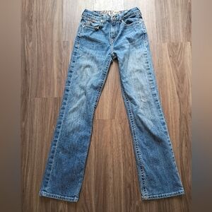 Ariat B4 Relaxed Bootcut Jeans Youth Boys Size 16 Blue Denim Western Stretch